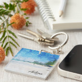 Coole Panoramaaussicht auf die Karibikinsel Antigu Schlüsselanhänger (Vorderseite rechts)