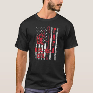 Coole Papa Flag Amerika Angeltag Vater's Day T-Shirt