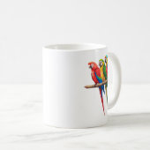 Coole Papageienkunst Frauen Papagei Bird Kaffeetasse (VorderseiteRechts)