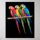 Coole Papageienkunst Frauen Papagei Bird Poster (Vorne)
