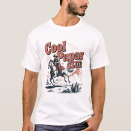 Coole Papas Club Retro Western Cowboy Papa lustig  T-Shirt