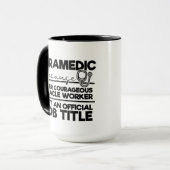 coole Paramedische Wortart hinzufügen Monogramm Tasse (Vorderseite Links)