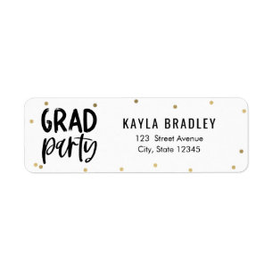 Coole Party-EDITABLE-FARBE-Abschluss-Adresse