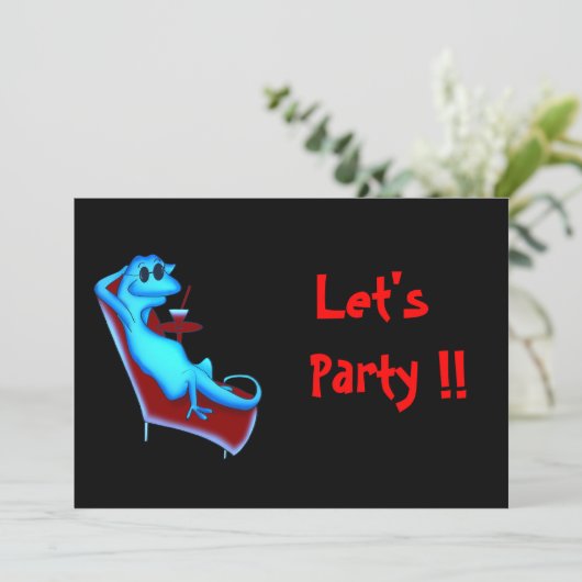 Coole Party Einladung (Stehend Vorderseite)