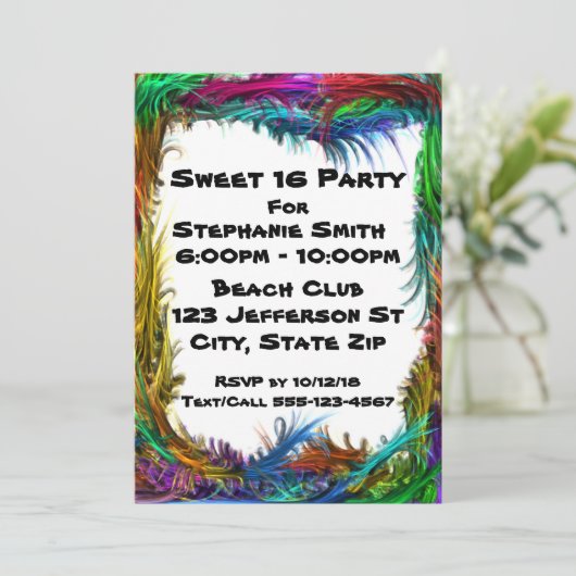 Coole Party Einladungen (Stehend Vorderseite)