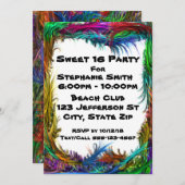 Coole Party Einladungen (Vorne/Hinten)