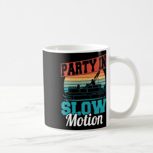 Coole Party in Slow Motion Retro-Pontonboot Vinta Kaffeetasse (Rechts)