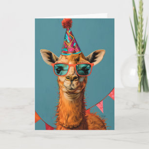Coole Party Llama Grußkarte Karte