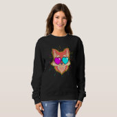 Coole Party-Tier Sonnenbrille Waldtier Fuchs Sweatshirt (Vorne ganz)