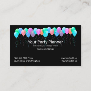 Coole Partyplanungsdienste Visitenkarte