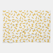 Coole Pasta-Makkaroni-Muster auf Weiß Geschirrtuch (Horizontal)