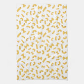 Coole Pasta-Makkaroni-Muster auf Weiß Geschirrtuch (Vertikal)