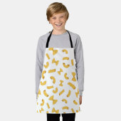 Coole Pasta-Makkaroni-Muster auf Weiß Schürze (Getragen)