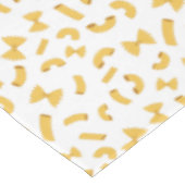Coole Pasta-Makkaroni-Muster auf Weiß Tischdecke (Schrägansicht)