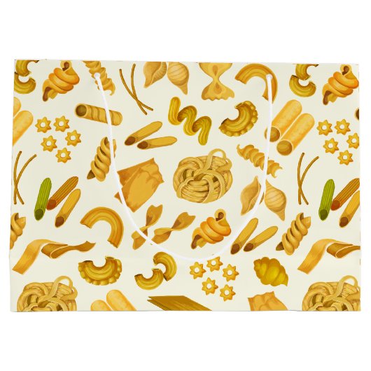 coole Pasta-Party-Fliesen Große Geschenktüte (Rückseite)
