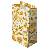 coole Pasta-Party-Fliesen Kleine Geschenktüte (Rückseite Schrägansicht)