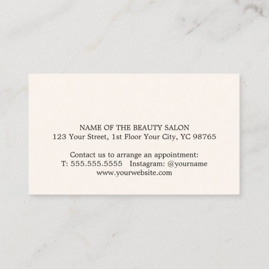 Coole Pastelfarben Salon Termin Coupon (Rückseite)