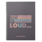 Coole Pastelle Dinge, die ich nicht im Loud Journa Notizblock (Vorderseite)