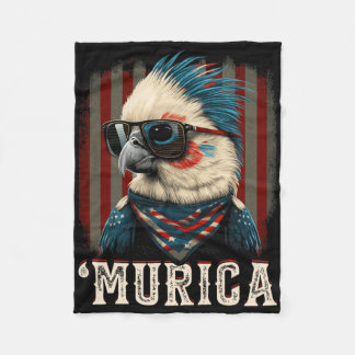 Coole Patriotic Atiel Bird 4. Juli American Fla Fleecedecke