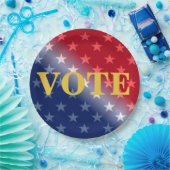 Coole patriotische Abstimmung Abstimmung Abstimmun Pappteller (Party)