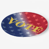 Coole patriotische Abstimmung Abstimmung Abstimmun Pappteller (Schrägansicht)