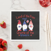 Coole Patriotische Gnome Landfreie Wortkunst Serviette (Beispiel)