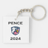 Coole Patriotische Mike Pence 2024 Election Eagle Schlüsselanhänger (Rückseite)