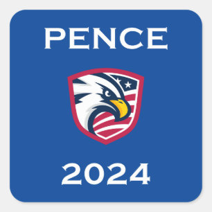 Coole Patriotische Mike Pence 2024 Wahl Adler Dark Quadratischer Aufkleber
