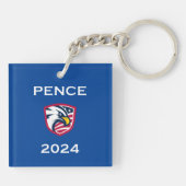 Coole Patriotische Mike Pence 2024 Wahl Adler Dark Schlüsselanhänger (Rückseite)