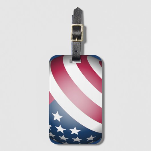 Coole patriotische USA Fahnefarbe Gepäckanhänger (Vorderseite Vertikal)