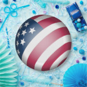 Coole Patriotische USA Flaggenglobe Pappteller (Party)