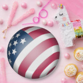 Coole Patriotische USA Flaggenglobe Pappteller (Party)