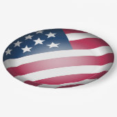 Coole Patriotische USA Flaggenglobe Pappteller (Schrägansicht)