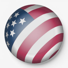 Coole Patriotische USA Flaggenglobe Pappteller