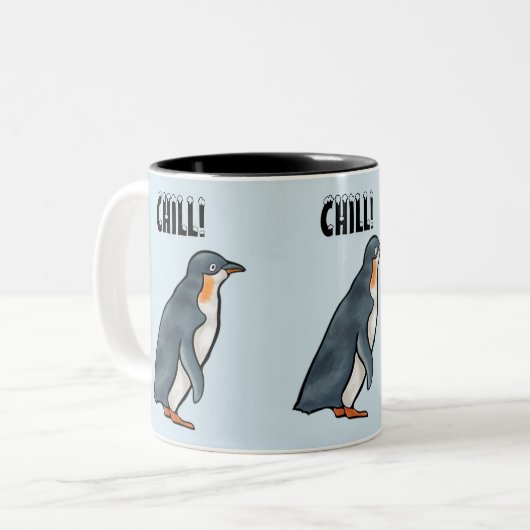 COOLE PENGUIN-TASSE ZWEIFARBIGE TASSE (Vorderseite Links)
