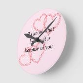 coole perfekte Liebe Runde Wanduhr (Winkel)