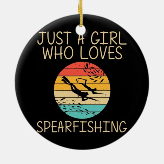 Coole Perlenfischerei für Mädchen Kinder Tauchen i Keramik Ornament (Hinten)