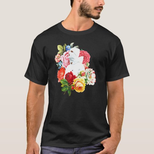 Coole Person in Balaclava mit Blume T-Shirt (Vorderseite)