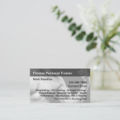 Coole Personal Trainer Business Cards Visitenkarte (Stehend Vorderseite)