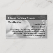Coole Personal Trainer Business Cards Visitenkarte (Vorderseite)