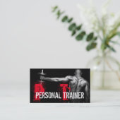 Coole Personal Trainer Gym Fitness Business Card Visitenkarte (Stehend Vorderseite)
