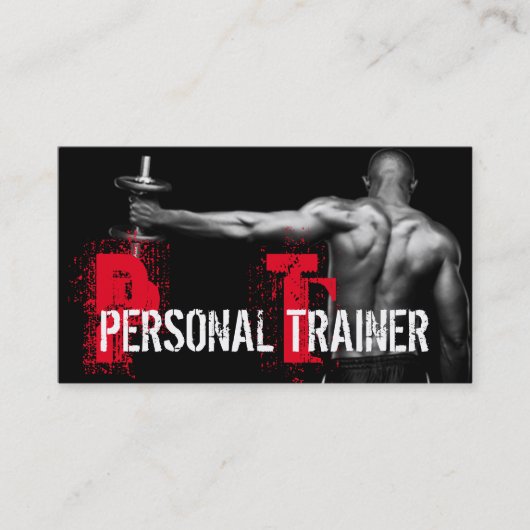 Coole Personal Trainer Gym Fitness Business Card Visitenkarte (Vorderseite)