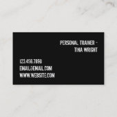 Coole Personal Trainer Gym Fitness Business Card Visitenkarte (Rückseite)