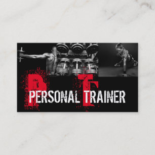 Coole Personal Trainer Gym Fitness Business Card Visitenkarte