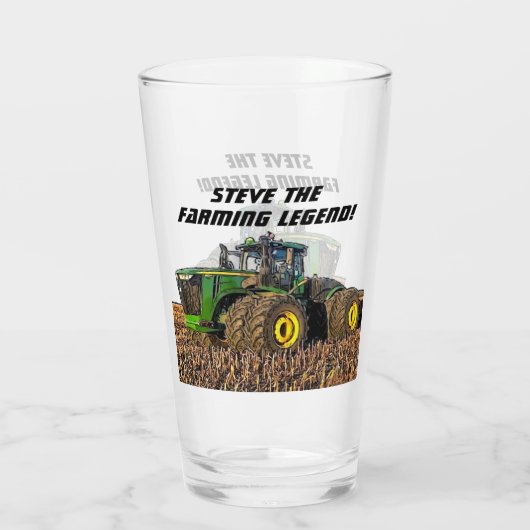 Coole Personalisierte Bauernlegerausrüstung Glas (Rückseite)