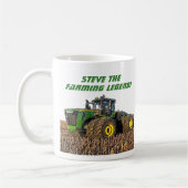 Coole Personalisierte Bauernlegerausrüstung Kaffeetasse (Links)
