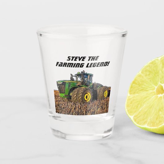 Coole Personalisierte Bauernlegerausrüstung Schnapsglas (Vorderseite)