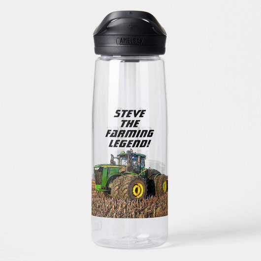 Coole Personalisierte Bauernlegerausrüstung Trinkflasche (Rückseite)