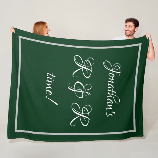 Coole Personalisierte Bezeichnung Forest Green "R  Fleecedecke (Beispiel)