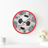 Coole personalisierte Fußball-Uhr für Große Wanduhr (Zuhause)
